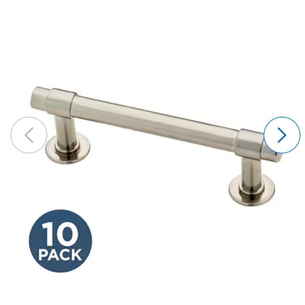 Franklin Brass Francisco 3in Satin Nickel Cylindrical Bar Drawer Pulls 9 Pack